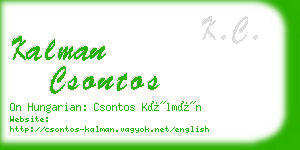 kalman csontos business card